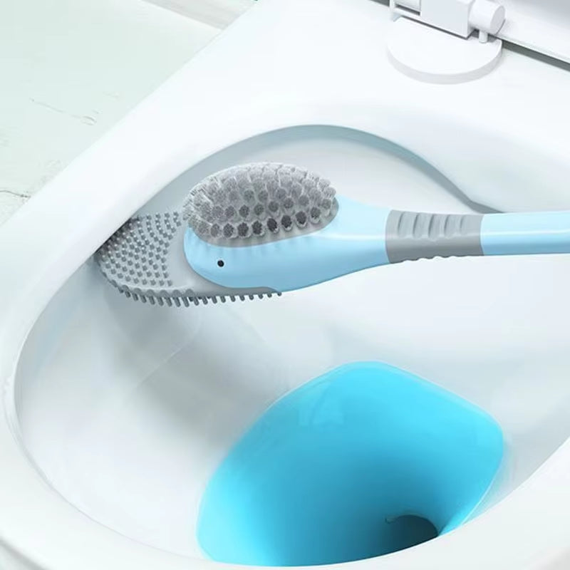 Toilet Brush Silicone Brush No Punching Toilet Cleaning Toilet Wall Hanging Cleaning Bathroom Accessories Toilet Set Accessories