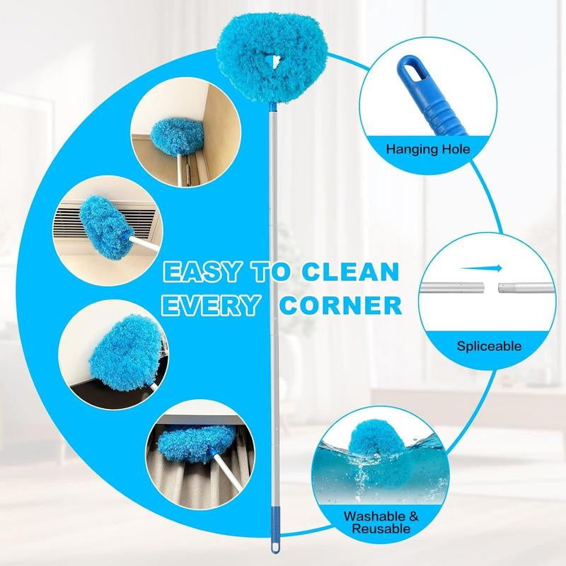 Ceiling Fan Cleaner Duster, Dust Removal Brush, Removable & Washable Microfiber Ceiling & Fan Duster, Summer Essentials, Halloween Gifts, Fall Decor