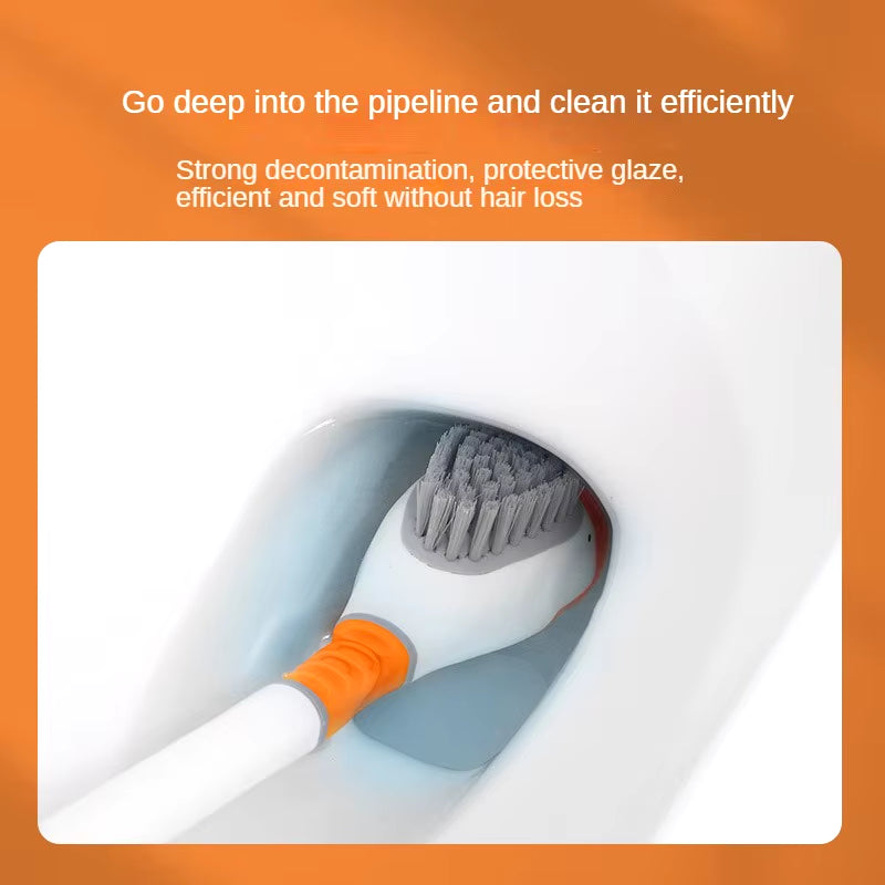 Toilet Brush Silicone Brush No Punching Toilet Cleaning Toilet Wall Hanging Cleaning Bathroom Accessories Toilet Set Accessories